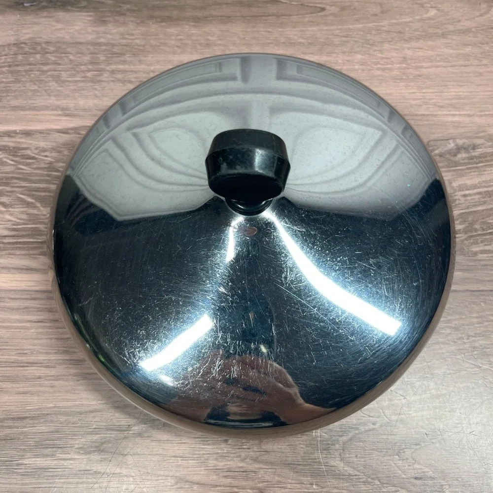 Farberware Replacement Lids Only Set of 3 Silver Stainless Steel Bakelite Knobs
